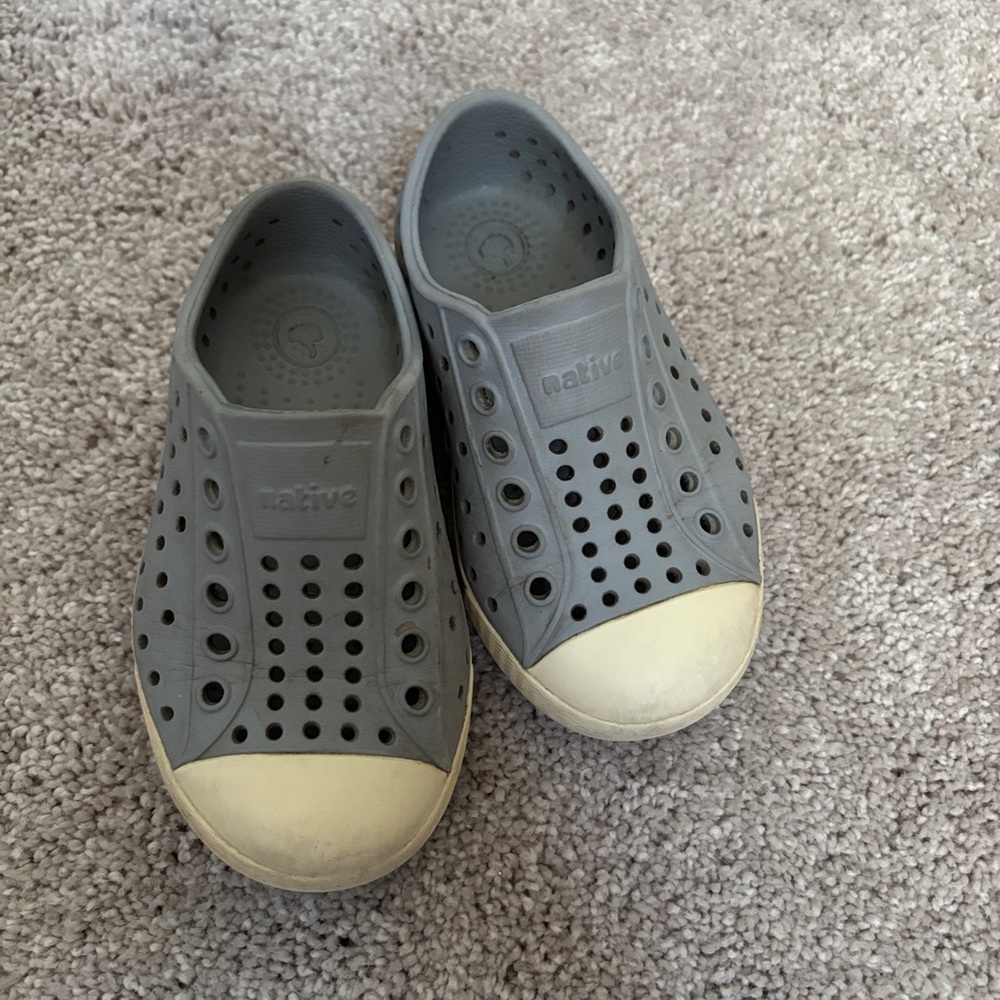 Native Gray and White Water Shoes with Ventilation